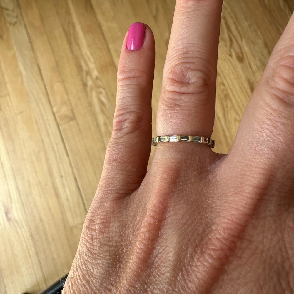 VRAI baguette diamond eternity wedding band